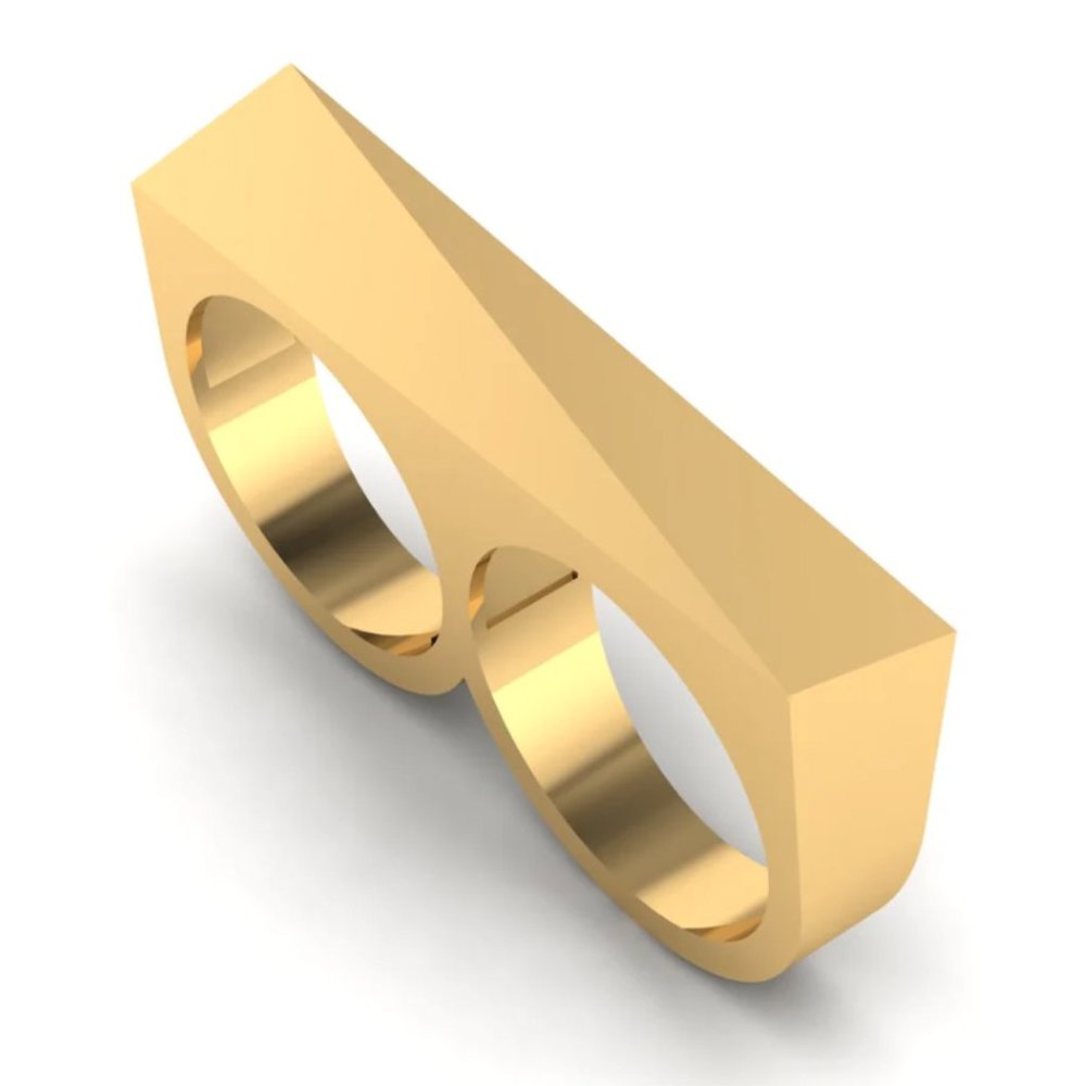 Flex Double Finger Ring - 14K Gold Vermeil